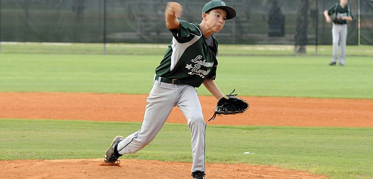 Right-hander George Davis got the call on the mound for the Lakewood Ranch Majors All-Stars in their tournament opener versus Buffalo Creek.