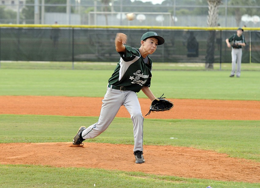 Right-hander George Davis got the call on the mound for the Lakewood Ranch Majors All-Stars in their tournament opener versus Buffalo Creek.