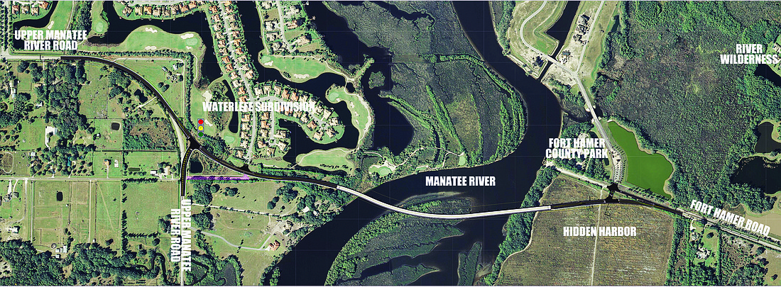 Courtesy rendering The estimated $22 million bridge will connect Fort Hamer and Upper Manatee River roads.