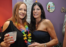 Meghan Keever, of Windstream, with Jennifer McKinnon, of Trumanâ€™s Catering