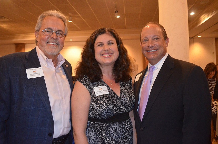 County Commissioner Joe Barbetta, County Commissioner Christine Robinson with Mark Huey