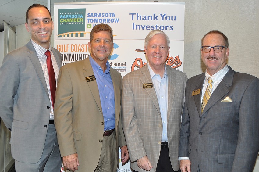 Kevin Cooper, Co-Chair George McGonagill, Co-Chair Nick Gladding and Greater Sarasota Chamber of Commerce president Steve Queior