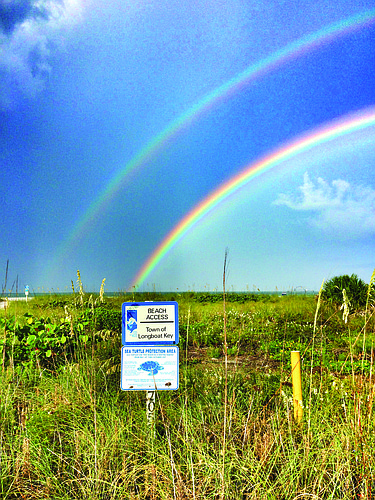 Collin Whelan submitted this photo of a double rainbow, taken on Longboat Key.