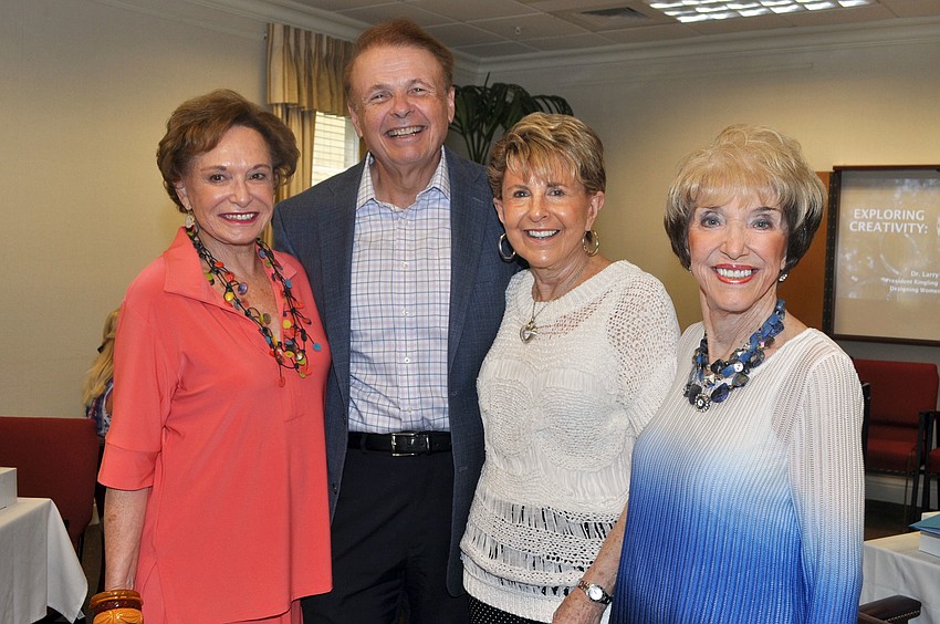 Joyce Cooper, featured speaker Dr. Larry Thompson, Renee Sheade and Doris Kaplan