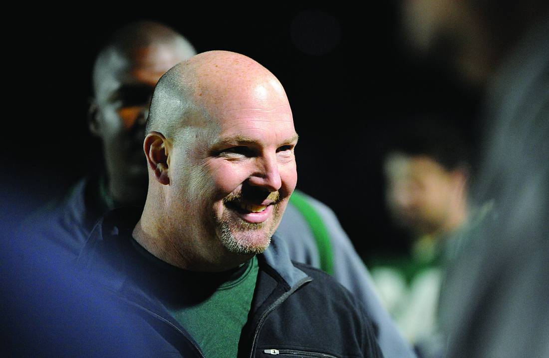 File photo Shawn Trent stepped down as Lakewood Ranch High's football coach this week after nine years. He'll remain on as the school's athletic director.