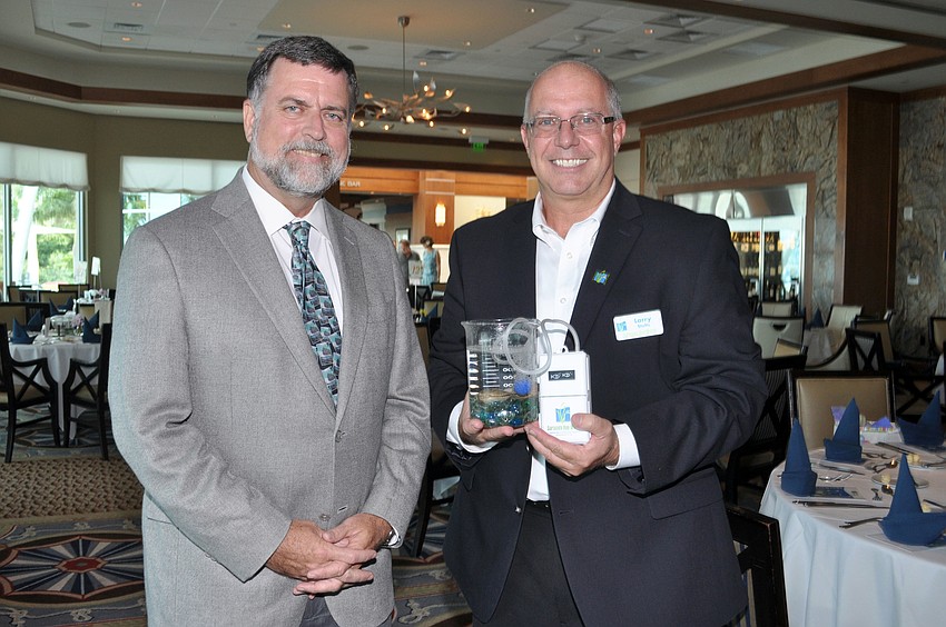Featured speaker John McCarthy and Sarasota Bay Watch president Larry Stults