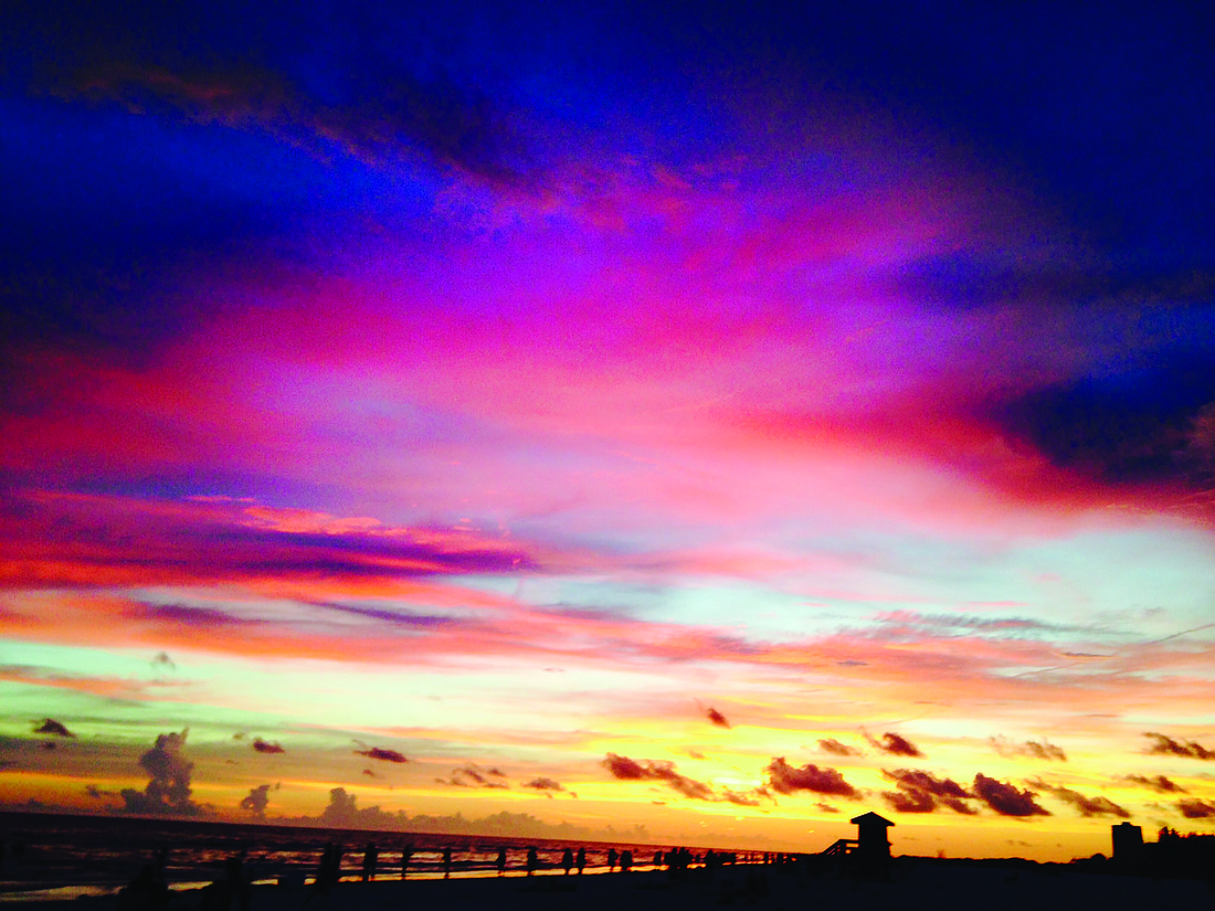 Kimberly Probus submitted this photo of a rainbow sunset, taken at a Siesta Key Beach Run.