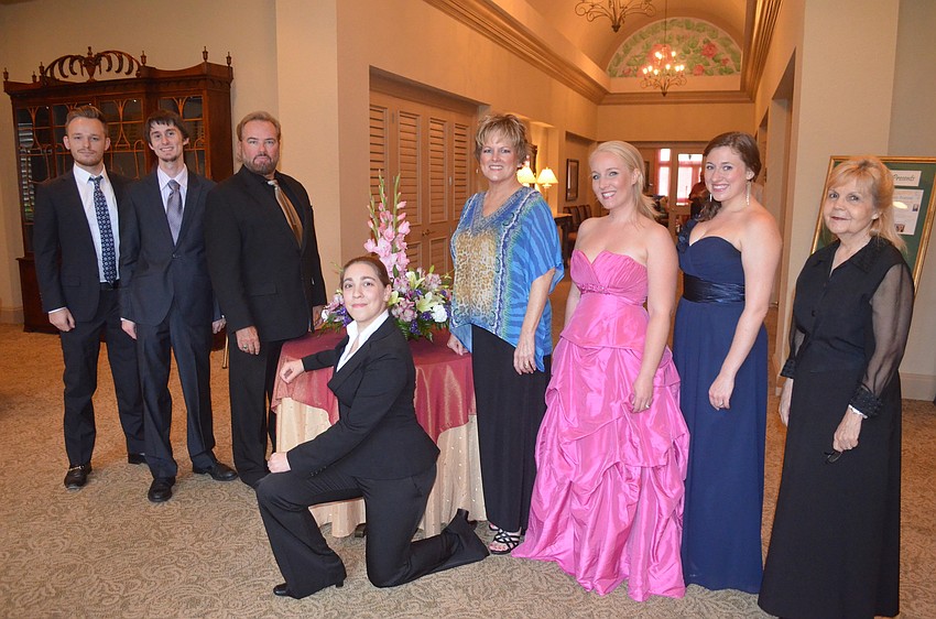 Members of the Sarasota Voice Academy with co-founders Randolph Locke and Carol Sparrow.