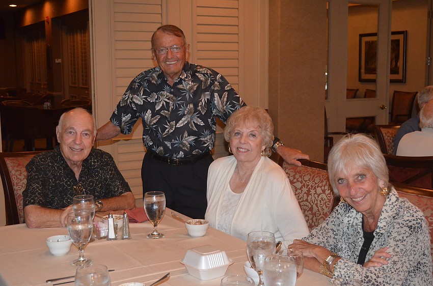 Tom Kramlick, Wayne Maxey, Nancy Kramlick and Dannie Russell wait for their dessert.
