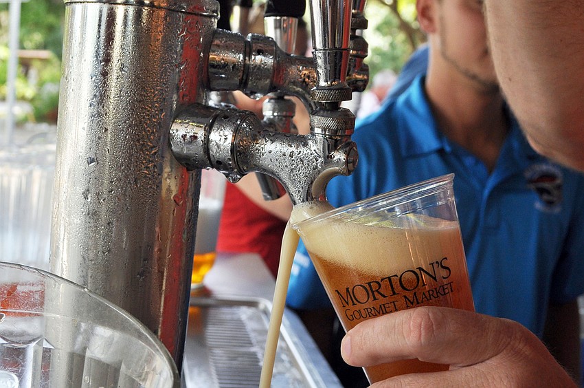 Guests enjoyed samplings of more than 50 beers from around the world at Mortonâ€™s Market Celebration of Brewing.