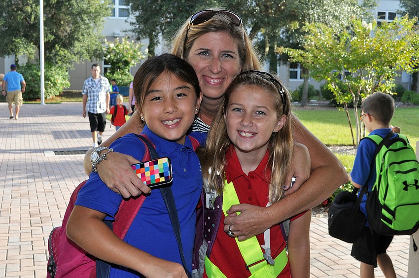 Avery Brum with Ashley and Ella Emmett