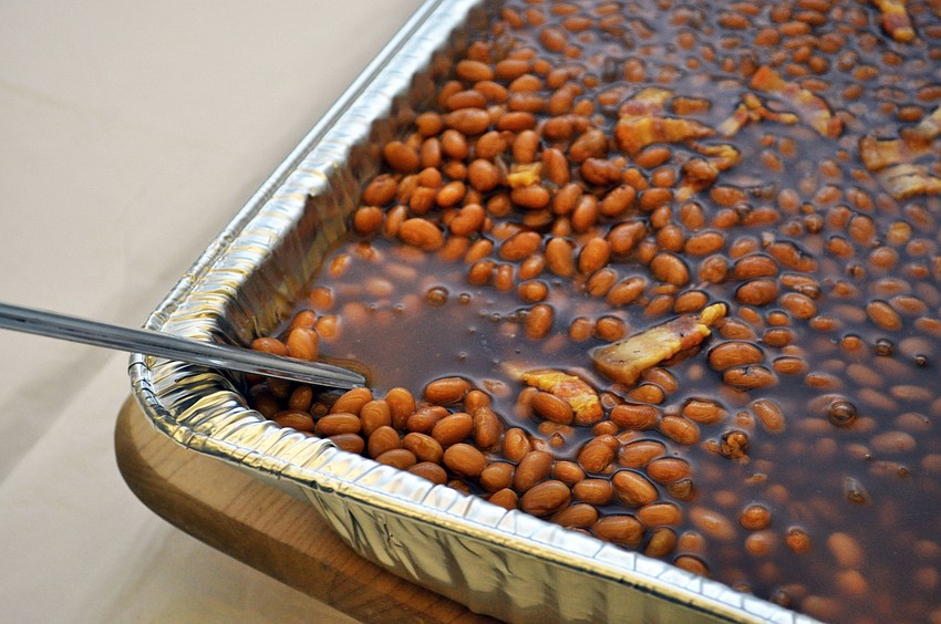 Accompanying the hot dogs were appropriate sides such as homemade baked beans and variations of potato salads.