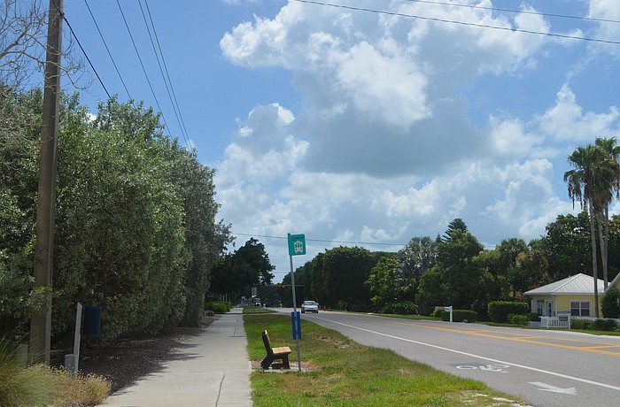The sky was slightly cloudy Monday, with highs in the low 90s.