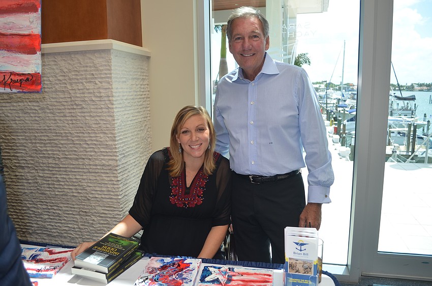 Guest speaker Jessica Buchanan with the Brian Bill Foundation President Scott Bill