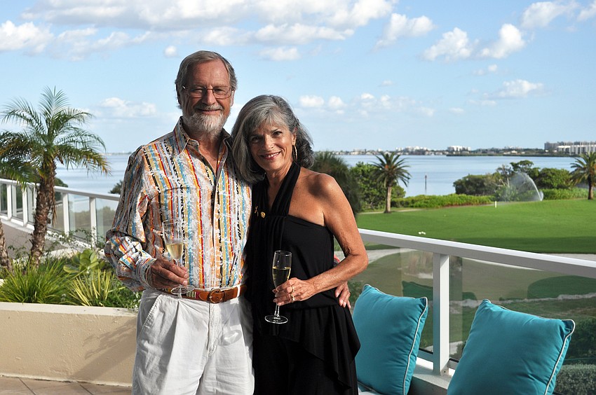 Hosts Philippe King and Rotary Club of Longboat president Sydell Pittas