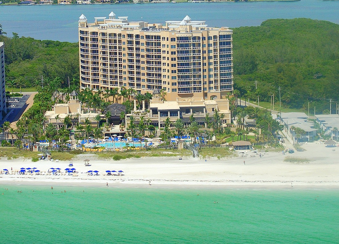The unit is located in the Gulf-front Beach Residences on Lido Key.