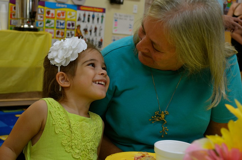 Ouvamia Gavrilis laughs with her 