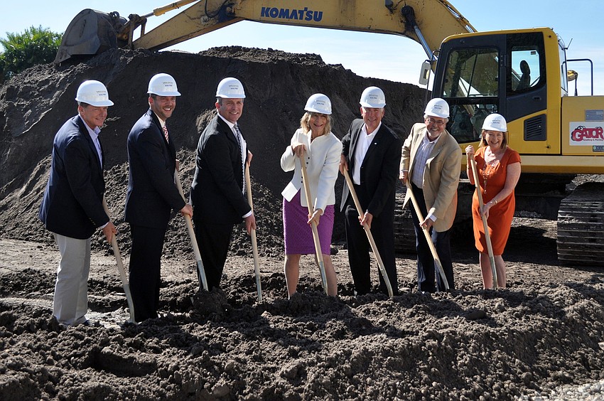 Bob Vail, James Hansen, Ed Jahn, City Commissioner Suzanne Atwell, Mike Neal, County Commissioner Joe Barbetta and Virginia Haley