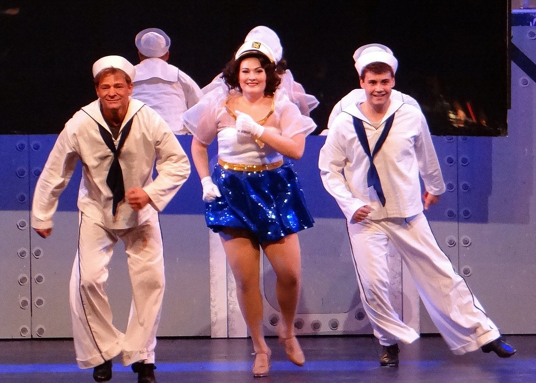 Bill Shideler, Rachel Knowles and Nick Drivas star in "Dames at Sea."