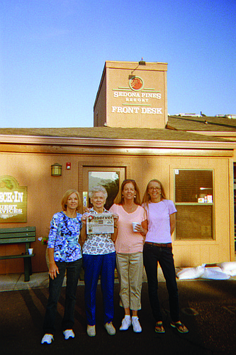 SEDONA SUNRISE. Sisters Laura Brunson, Barbara Bejarano and Susan Shapot took their mom, Barbara Horton, second from left, on a relaxing vacation to the red rocks of Sedona, Ariz.