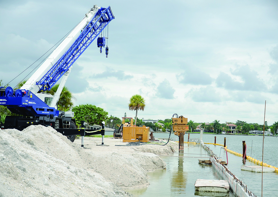 Since March 2013, Bay Island Park on Siesta Key has been closed while the city and county attempt to replace the eroded seawall. Photo by Jessica Salmond