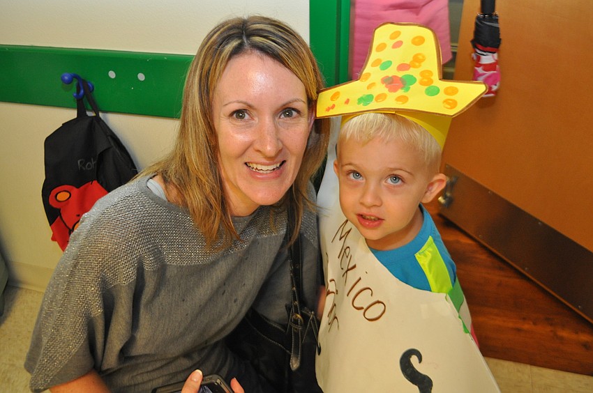 Stephanie Call visits with her son, Brandon, 2.