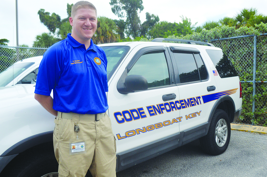 Chris Elbon joined the town as its code enforcement officer in September. Photo by Caleb Motsinger