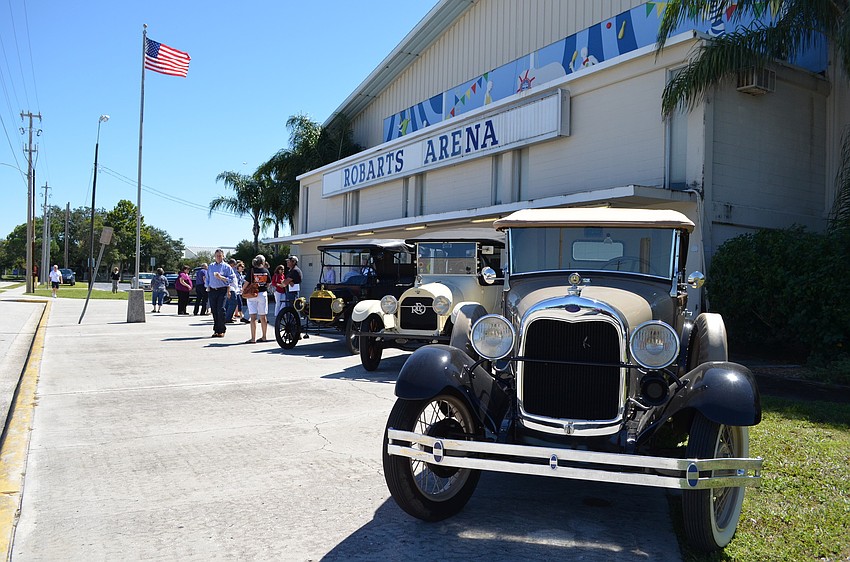 Antique cars welcomed guests to Robarts Arena for the 40th Annual Pioneer Day Picnic.
