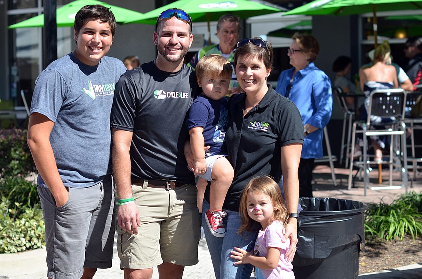 Matthew Fasold with Ryan, Cooper, Meghan and Lily Johs