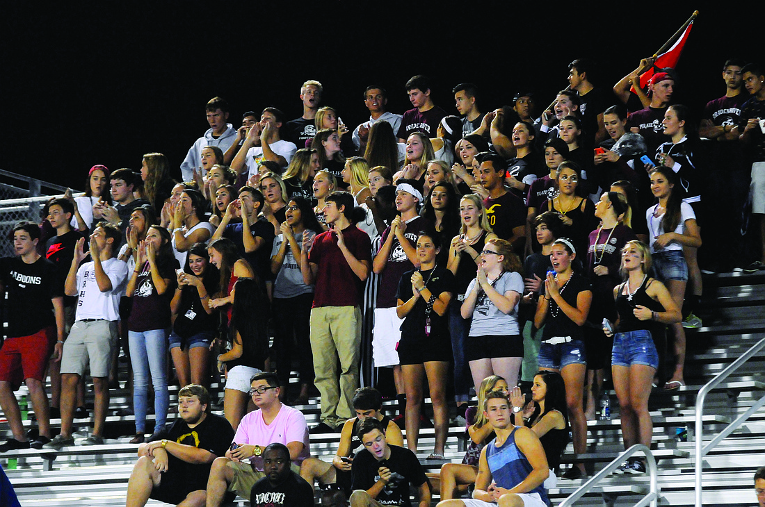 Braden River students celebrate during the Pirates' 49-12 district victory over Sarasota Oct. 2. Photos by Jen Blanco