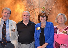 New Siesta Key Club President, Douglas Griffin with Joe Sikora, Carolyn Kofler and Linda Prenosil