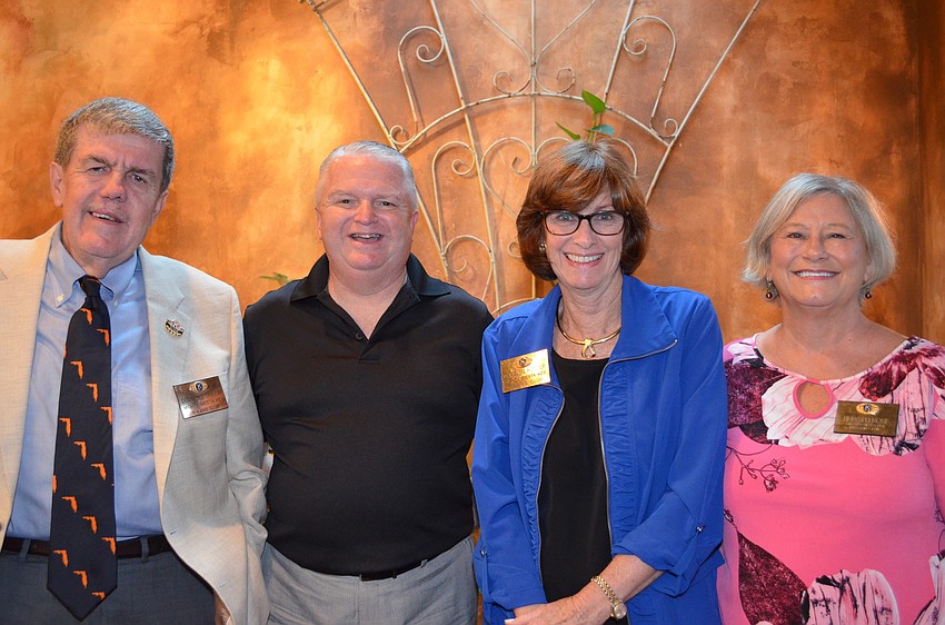 New Siesta Key Club President, Douglas Griffin with Joe Sikora, Carolyn Kofler and Linda Prenosil
