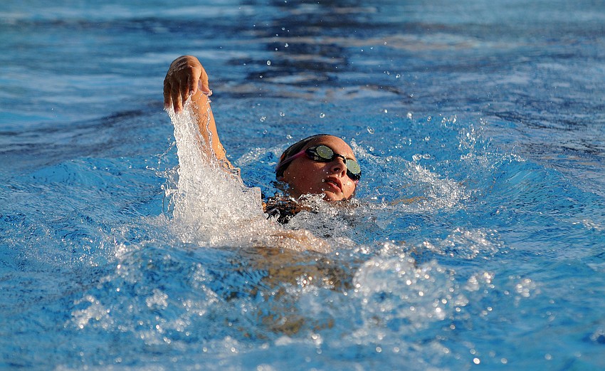 Sarasota sophomore Olivia Hoefling was one of three Sailors who competed in the girls 200-yard individual medley.