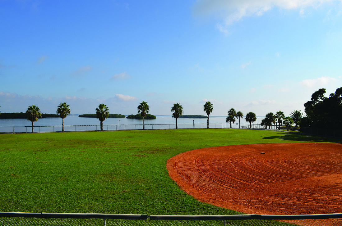 Bayfront Park has a baseball field, tennis courts and playground. Its Recreation Center building is used for fitness classes and occasional meetings and debates. File photo
