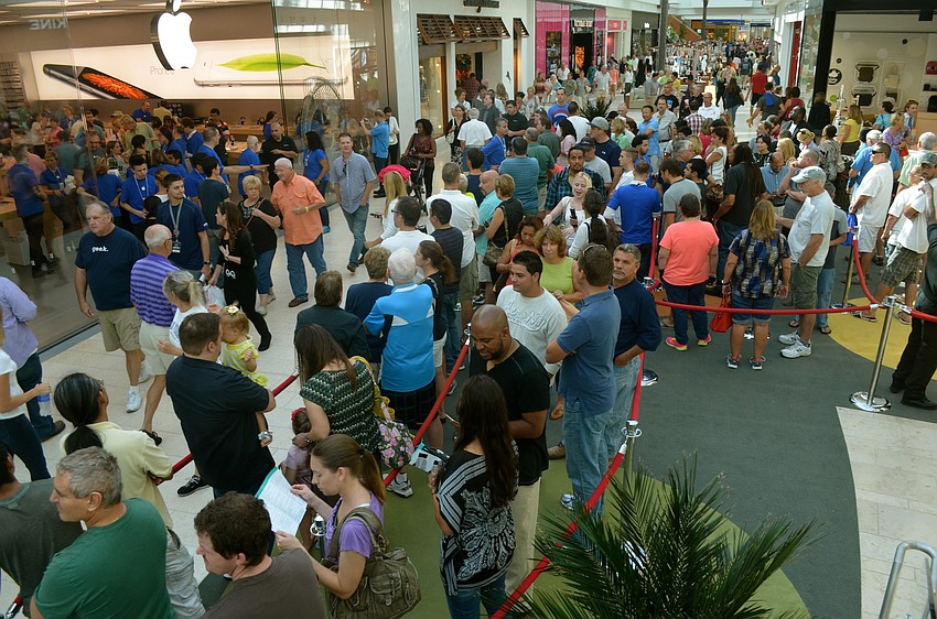 Officials estimated 100,000 consumers would visit the mall its opening day, Oct. 16.