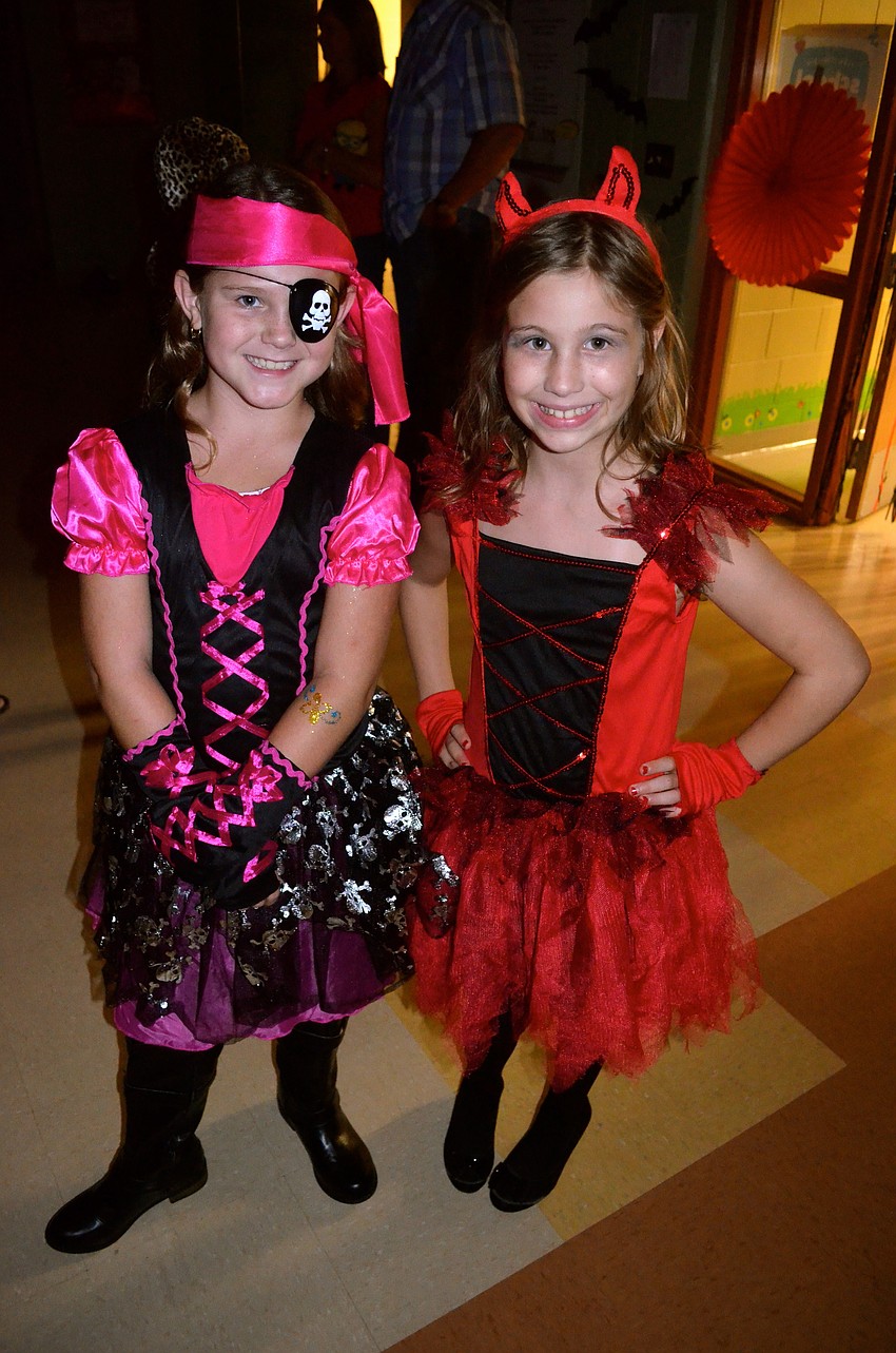 Ava Filewich and Sara Clayton are ready to dance.