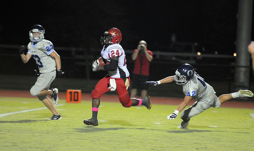 Cardinal Mooney running back Jaz Mongeon scored on runs of 30 and 39 yards.