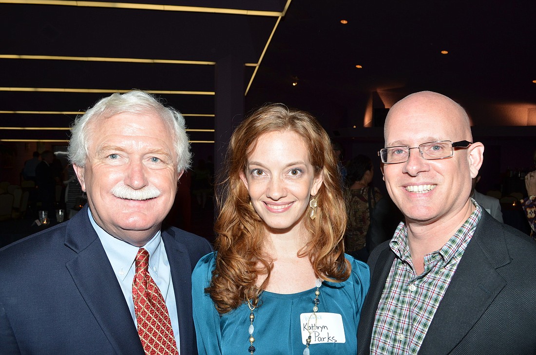 Jim Shirley and Kathryn and Jonathan Parks at the annual arts celebration.