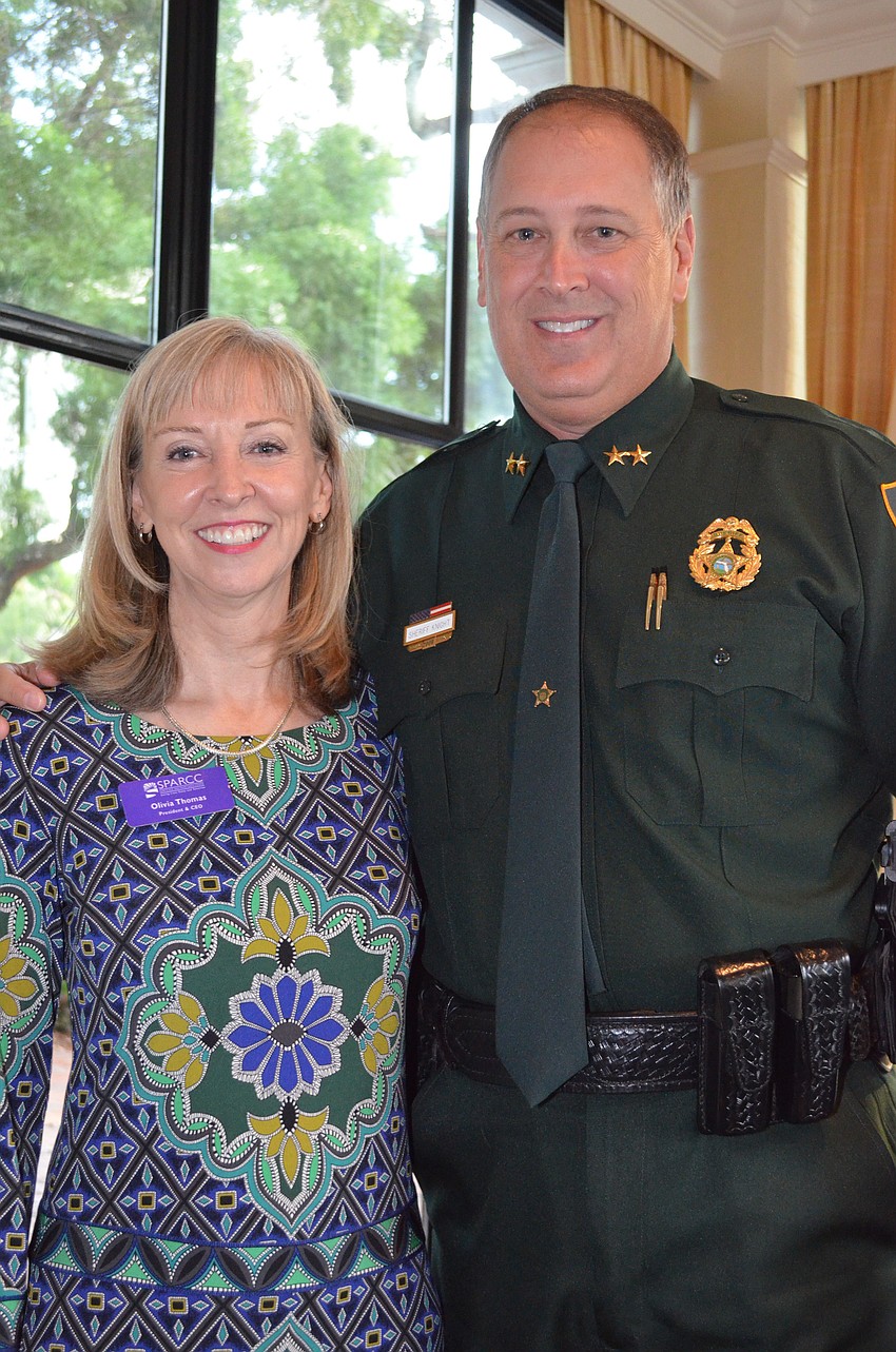 SPARCC Executive Director Olivia Thomas and Sheriff Tom Knight.