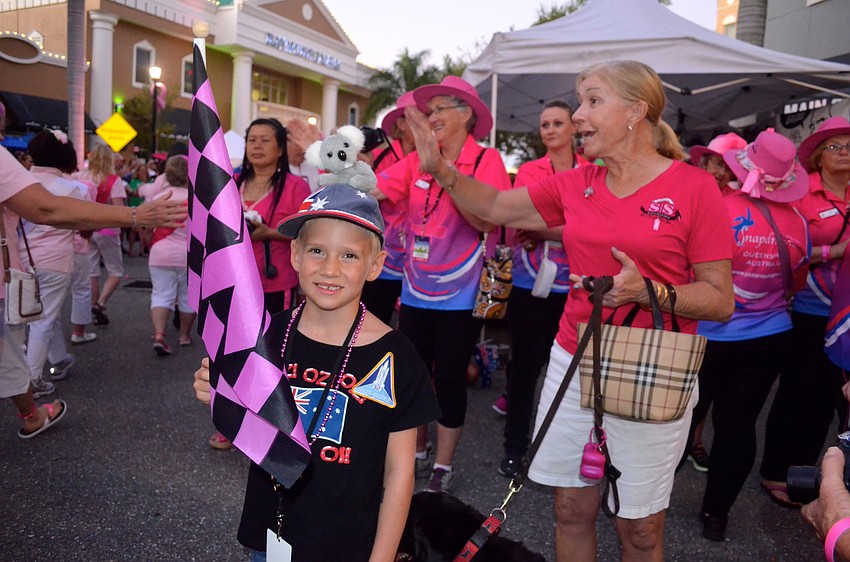 Ben Stainlay cheers for parade participants.