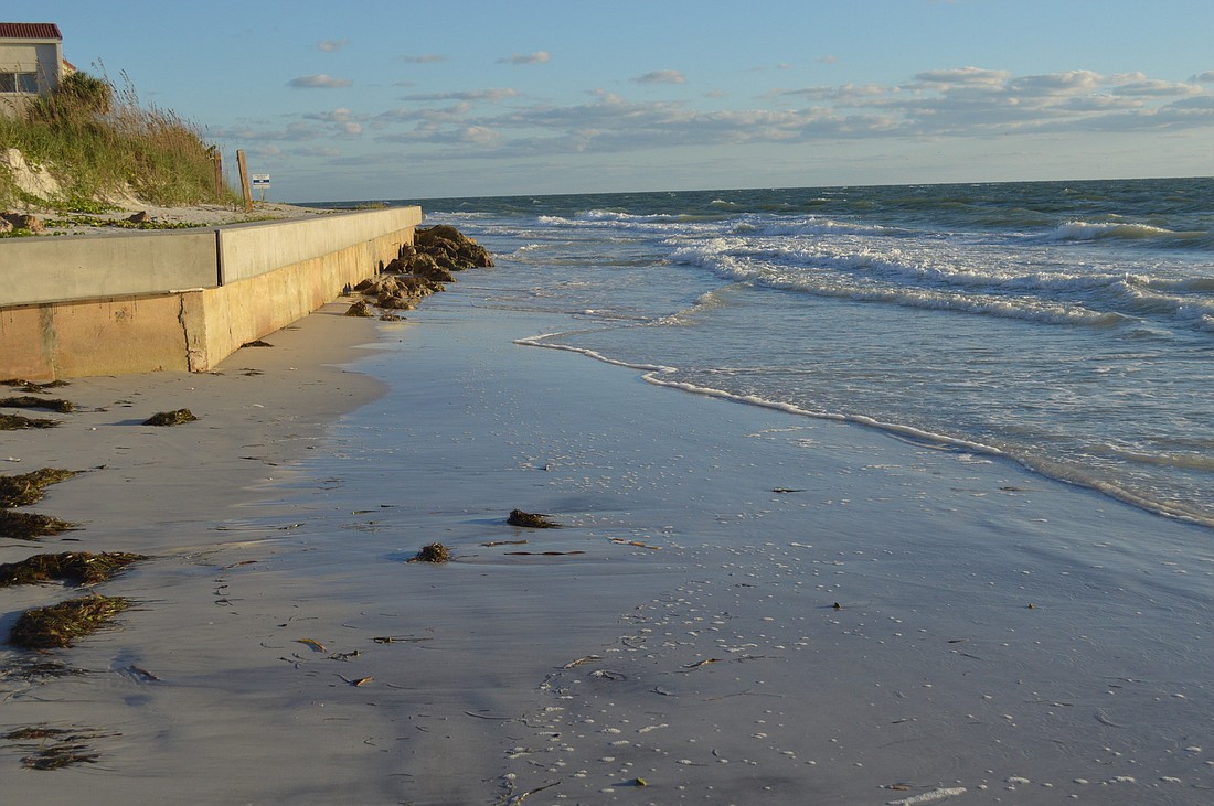 Two groins will be installed at the north end to control erosion.