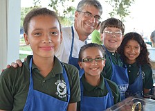 Chef Paul Mattison with the team from Phillippi Shores Elementary.