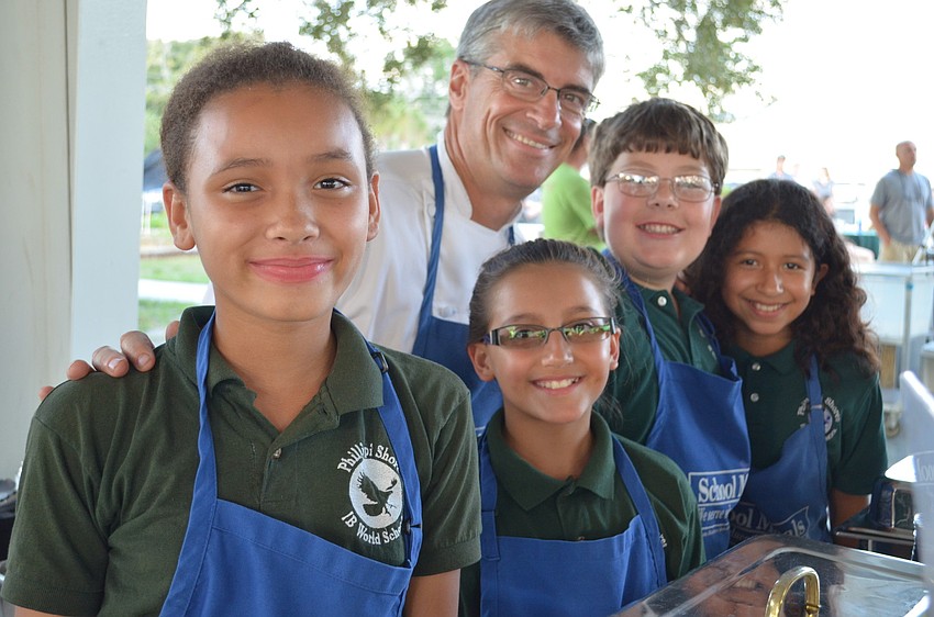 Chef Paul Mattison with the team from Phillippi Shores Elementary.