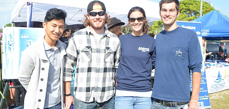 Moe Aye, Cory Ames, Dr. Emily Hall and Andrew McInnis of the Mote Ocean Acidification Program