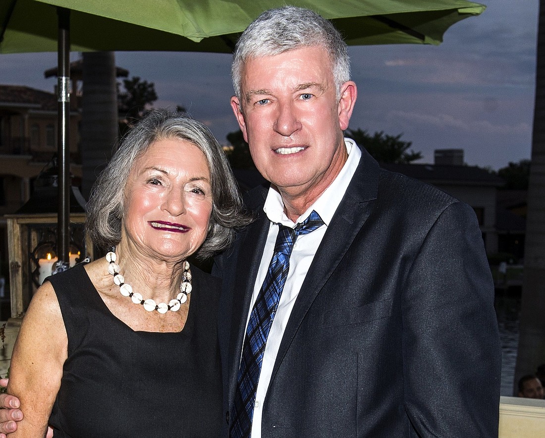 Asolo Rep board President Mary Lou Winnick and Producing Artistic Director Michael Donald Edwards. Photo by Cliff Roles.