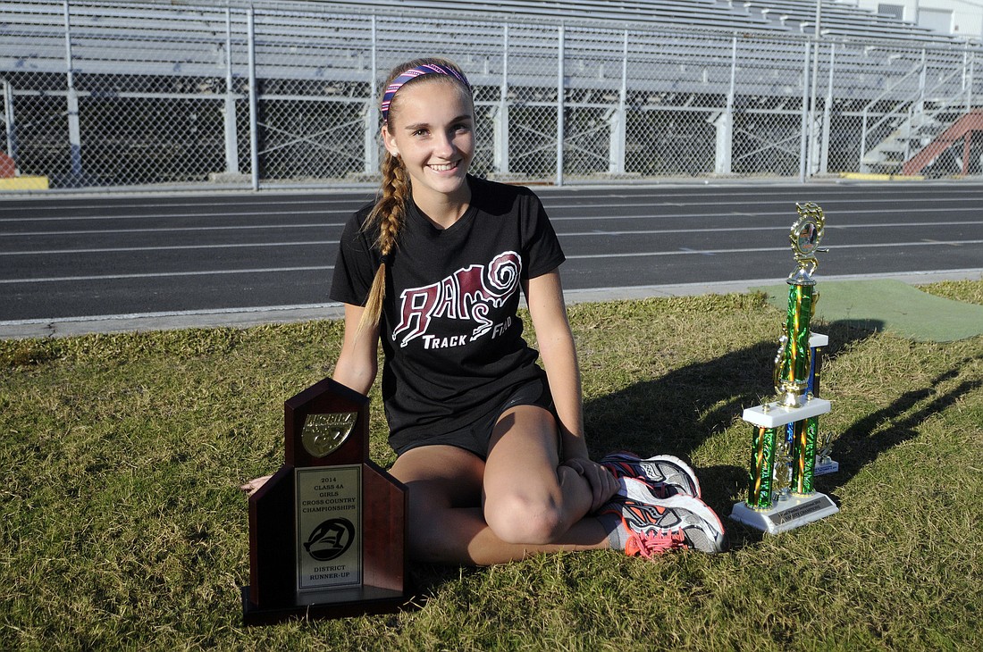 Riverview High senior Jessica Lonas finished in the top five in four races this season, including winning the Venice Invitational Oct. 18. Photo by Jen Blanco