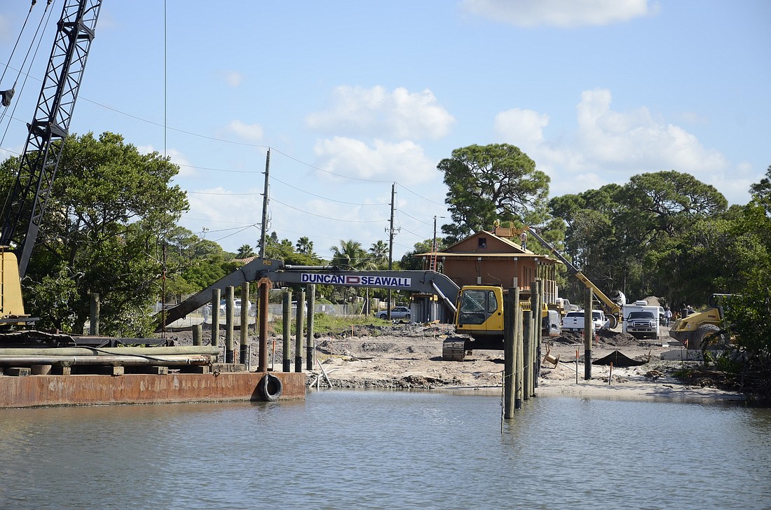 The motorized boat ramp will be installed next week. It will be 58 feet of solid concrete, with about 30 feet under water. Photos by Jessica Salmond