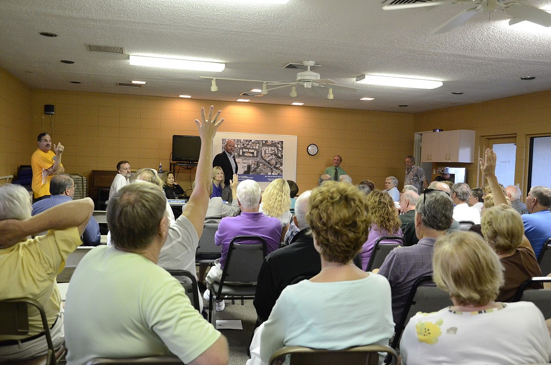 About 50 people attended the Siesta Key Association meeting to ask questions about FDOT's plans for the Beach Road and Midnight Pass intersection.