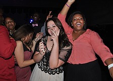 Keelie Robb and Ieyanna Wright dance the night away.