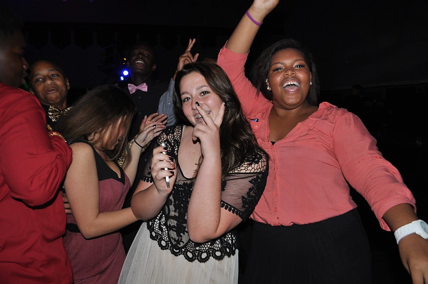 Keelie Robb and Ieyanna Wright dance the night away.